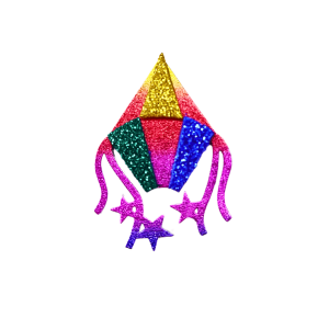 Balão de São João adesivo - 10 unidades - Medidas: L 3,2 x A 4,4 cm