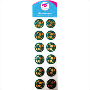 Cartela Bola adesiva com 12 unidades - Tamanho: L: 2,6 x A: 2,6cm