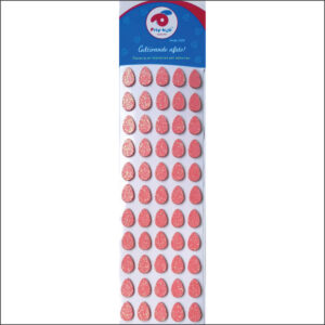 Cartela Mini Ovinho c/ 55 unidades (Rosa). Medidas do adesivo: L 1,0 x A 1,4 cm