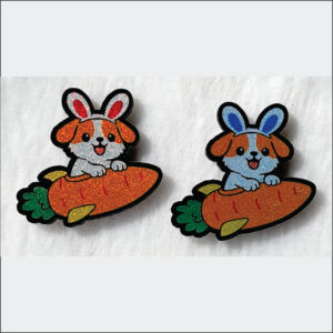 Cenoura Foguete adesiva - 16 unidades - Medidas: L 2,9 x A 2,6cm