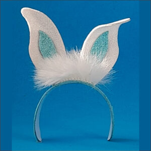 Orelhinha de Coelho 3D adesiva (macho) - 4 unidades - Medidas: L 7 x A 5 cm