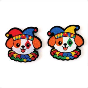 Arlequim Adesivo c/ 12 unidades - Medidas do adesivo: 2,5cm x 2,5cm