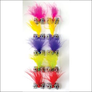 Cartela Laço de Fita Folia Adesivo c/ 10 unidades - Medidas do adesivo: 1,5cm x 2,7cm (sem a pluma)